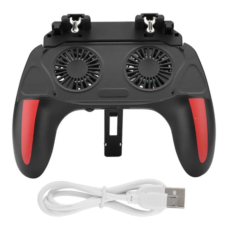 Dual Cooling Fans Mobile Phone Game Controller Gamepad With 2500mAh Battery