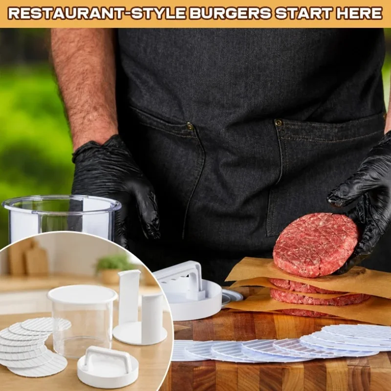 Multi‑layer Burger Patty Maker Manual Hamburger Press Mold Stackable Beef Meat Press Tool For Bbq Home Kitchen Cooking Gadget