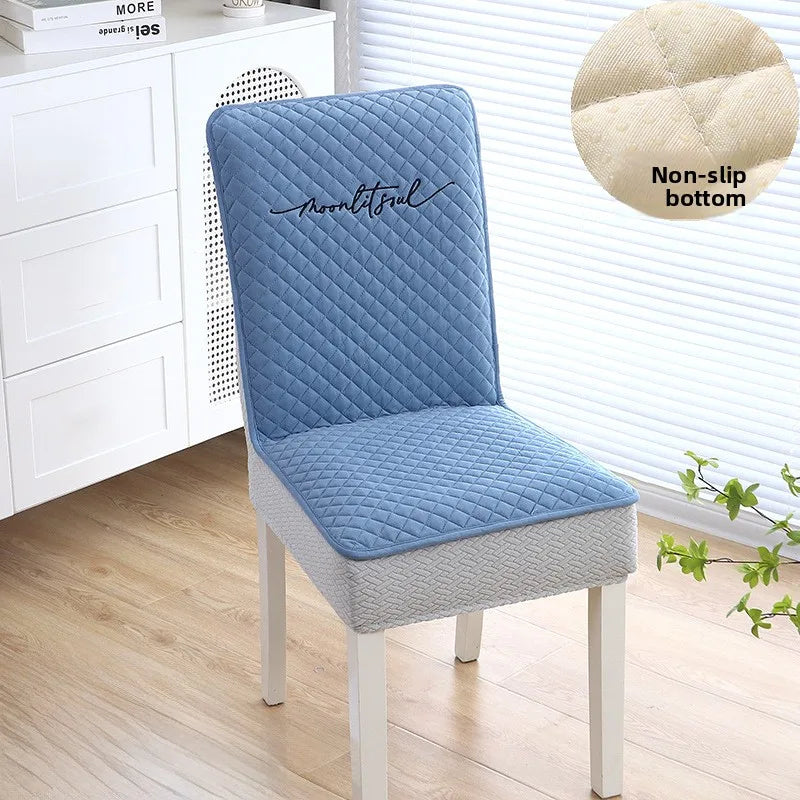 Thickened Cotton Sandwich Anti-slip Chair Cover Universal 2026 High-End Feeling  Cushion Backrest Dining Table  Wood...