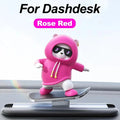 DOXINGYE Car Ornament Car Center Console Ornaments Mini Cartoon Skateboard Bear Decorations Auto Interior Decor Accessories