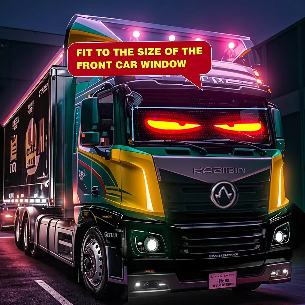 LED Truck Devil Eye Matrix Pixel Panel Remote App Control Soft Lighting Graffiti Scrolling DIY Programmable Flexible Screen