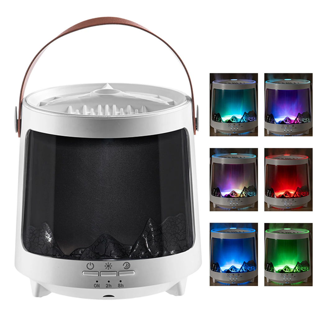 Aromatherapy Diffuser Cool Mist Humidifier 300ml Aurora Night Light 7 Color LED Quiet Bedroom