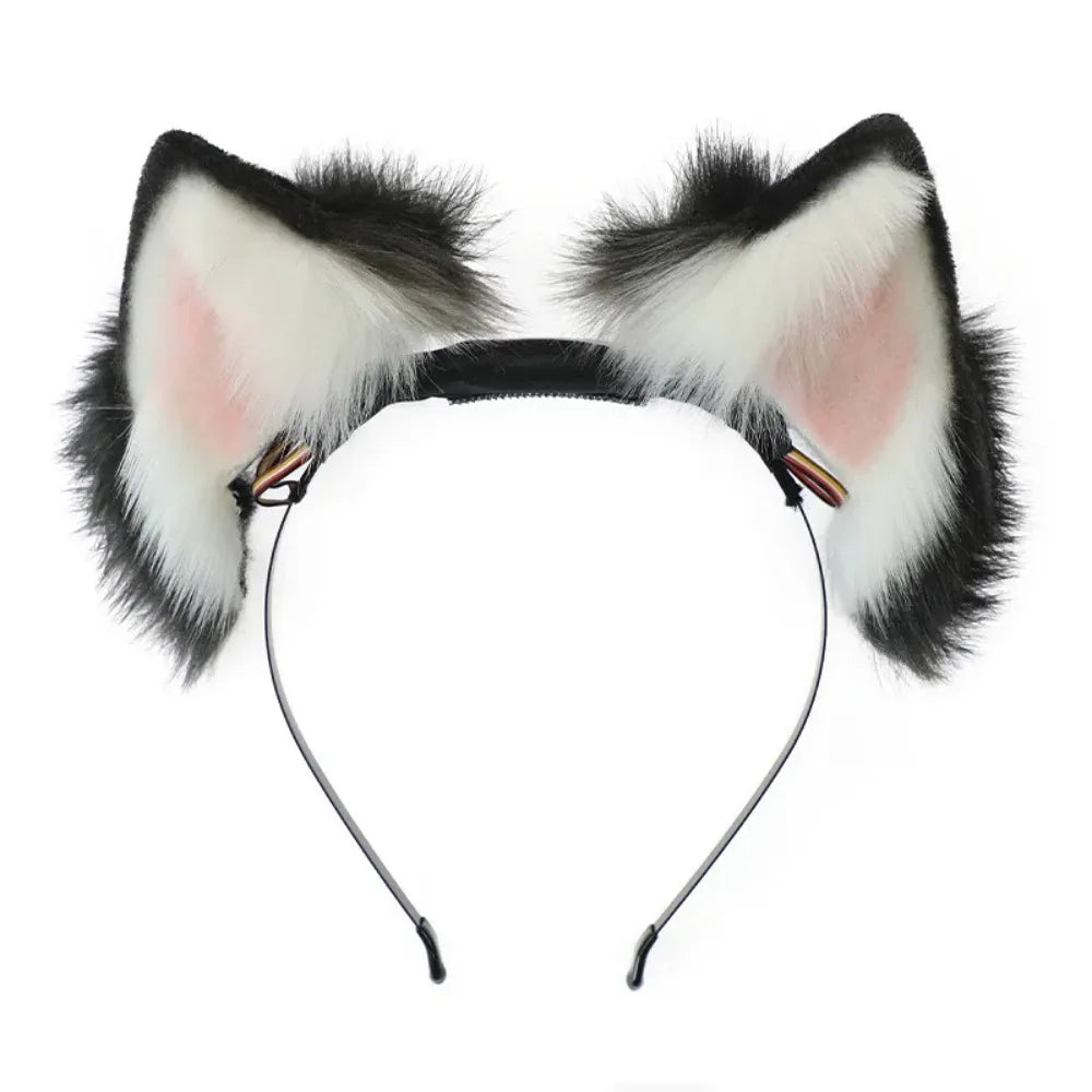 Simulation Animal Ear Headband Rechargeable Electric Movable Cosplay Accessory