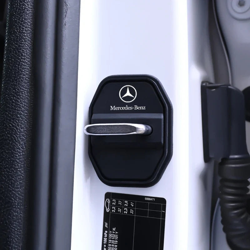 Silicone Car Door Lock Covers Door Anti-Collision Soft Pads for Mercedes Benz B C E S Class A Class C200L GLC GLK CLA GLA
