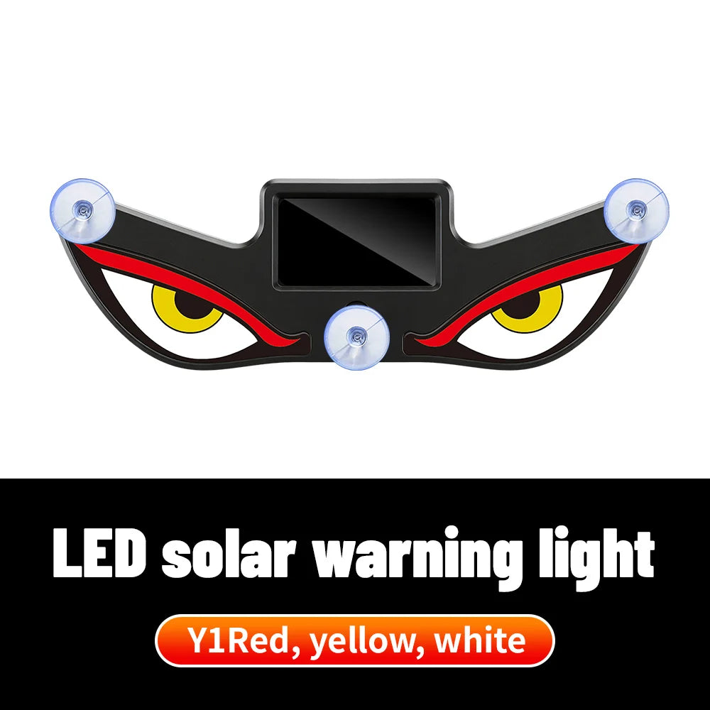 Solar Powered Car Neon Light Wireless Cool DEMON EYE Led Ambient Light Suction Cup USB Rechargeable Atmosphere Breathing Lamp