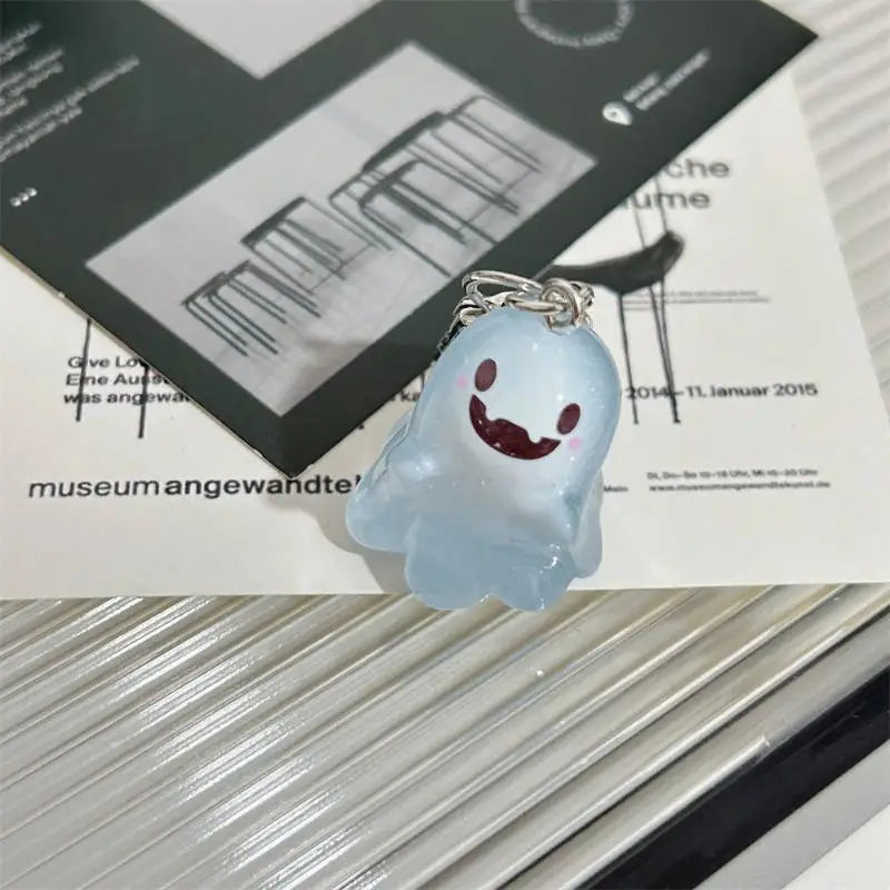Cute Luminous Little Ghost Keychain With Glow In Dark Effect And Lovely Design Perfect For Halloween Gifts Backpack Pendant