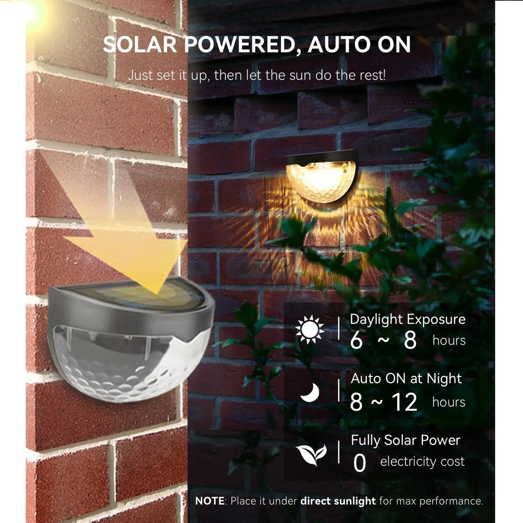 Solar LED Light Outdoor Solar Wall Lamp Garden Decor Waterproof Sunlight Lamp for Garden Street Landscape Balcony Decor Light