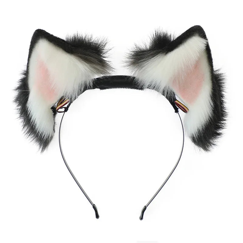 Simulation Animal Ear Headband Rechargeable Electric Movable Cosplay Accessory