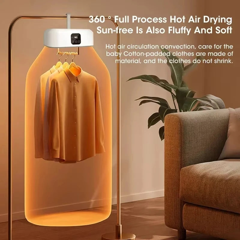Portable Foldable Mini Electric Dryer For Intelligent Timed Fast Drying Household Cabinet Compact Travel Essential