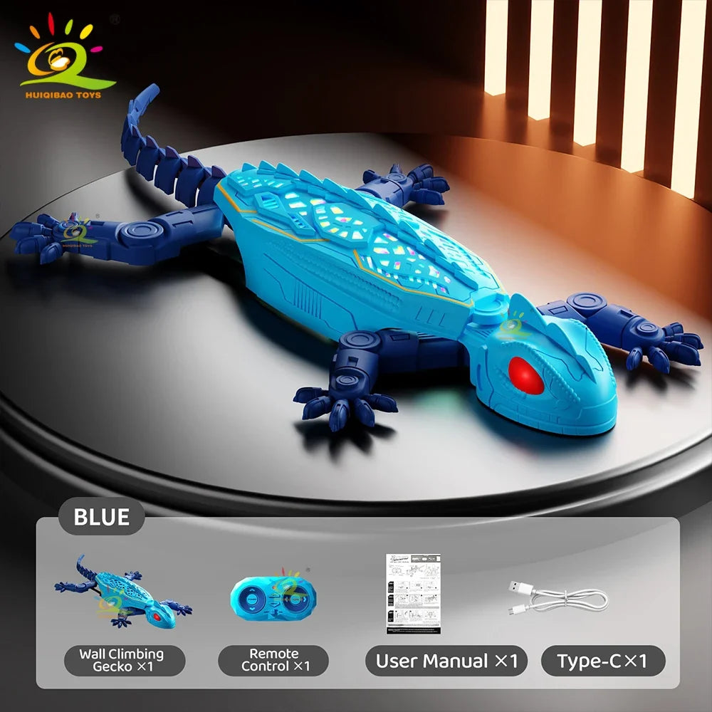 RC Electric Gecko Toy  Features Colorful Lights, Wall-Climbing Capability, and 360° Rotation—A Creative Gift for Kids
