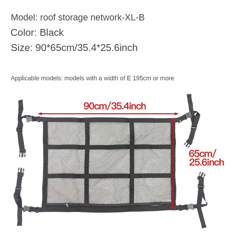 Universal Car Interior Roof Storage Organizer Bag Car Supplies Storage Mesh Bag Polyester Black Car Back Seat Organizer