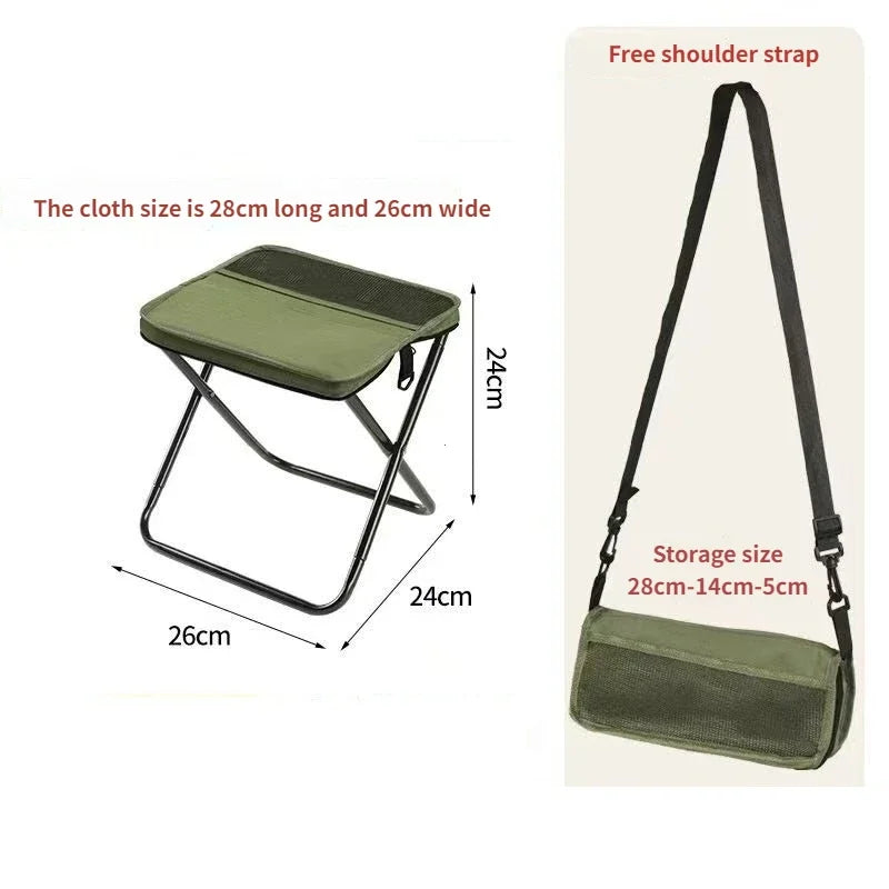 Lightweight Mini Easy Carry Outdoor Chair For Travel For Travel Foldable Backpack Stool Portable Folding Stool With Carry Bag