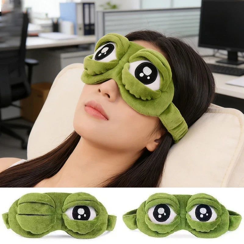 Plush Cartoon Sleep Eye Mask Full Light Blocking Eye Cover Kawaii Home Travel Relax Blindfold