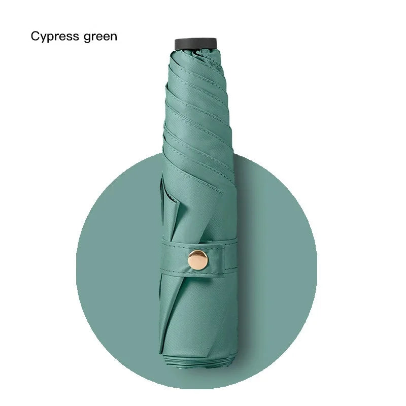 Ultra-light UPF50+ Umbrella Carbon Fiber Sun UV Protection Portable Umbrella Vinyl Folding Rain Parasol Pocket Pencil Umbrella