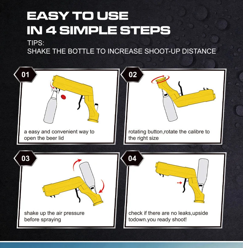 Champagne wine bottle beer dispenser spray gun beer ejecting feeding flirt gun