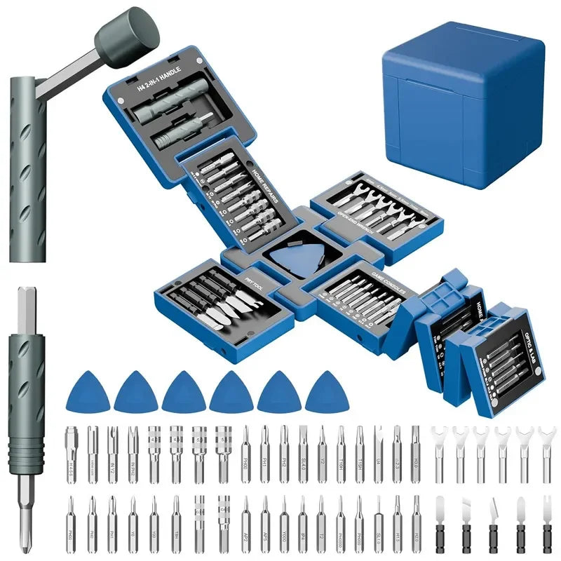 for 55-In-1 Strong Magnetic Precision Screwdriver Set Household Digital Home Appliance Repair Folding Three-Dimensional
