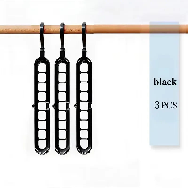9-Hole Foldable Clothes Hangers Plastic Heavy Duty Space Saving Organizer Hangers For Clothes Home Closet Wardrobe Hanger