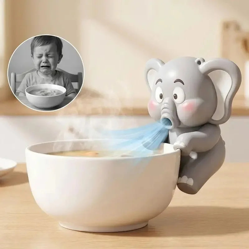 Dinosaur Fan Blowing Cool Rice Cool Soup Handy Tool Cute Elephant Portable Hanging,Hot Water Complementary Food Ornaments Toys