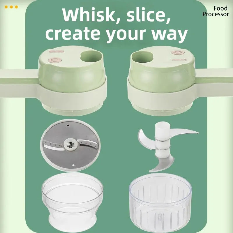 Hot Electric Vegetable Chopper Multifunctional Garlic Ginger Onion Cutter for Home Kitchen Food Slicer and Dicer Vegetable Tools