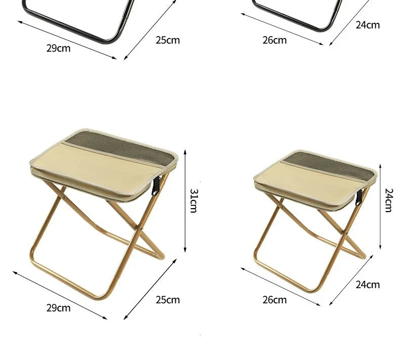 Lightweight Mini Easy Carry Outdoor Chair For Travel For Travel Foldable Backpack Stool Portable Folding Stool With Carry Bag