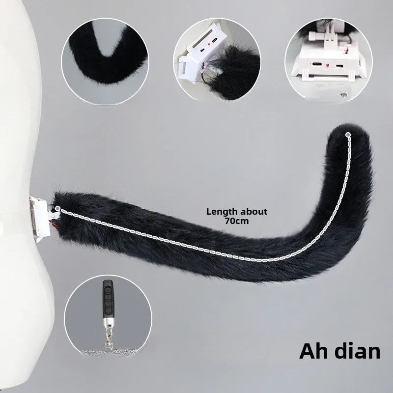 Simulation Animal Ear Headband Rechargeable Electric Movable Cosplay Accessory