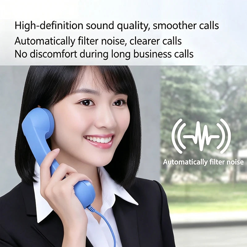 3.5mm/Type-C Retro Phone Handset, Radiation Proof Telephone Handset Cell Phone Receiver with Mic, for Cell Phones, Smartphone
