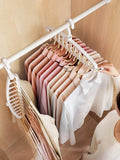 9-Hole Foldable Clothes Hangers Plastic Heavy Duty Space Saving Organizer Hangers For Clothes Home Closet Wardrobe Hanger