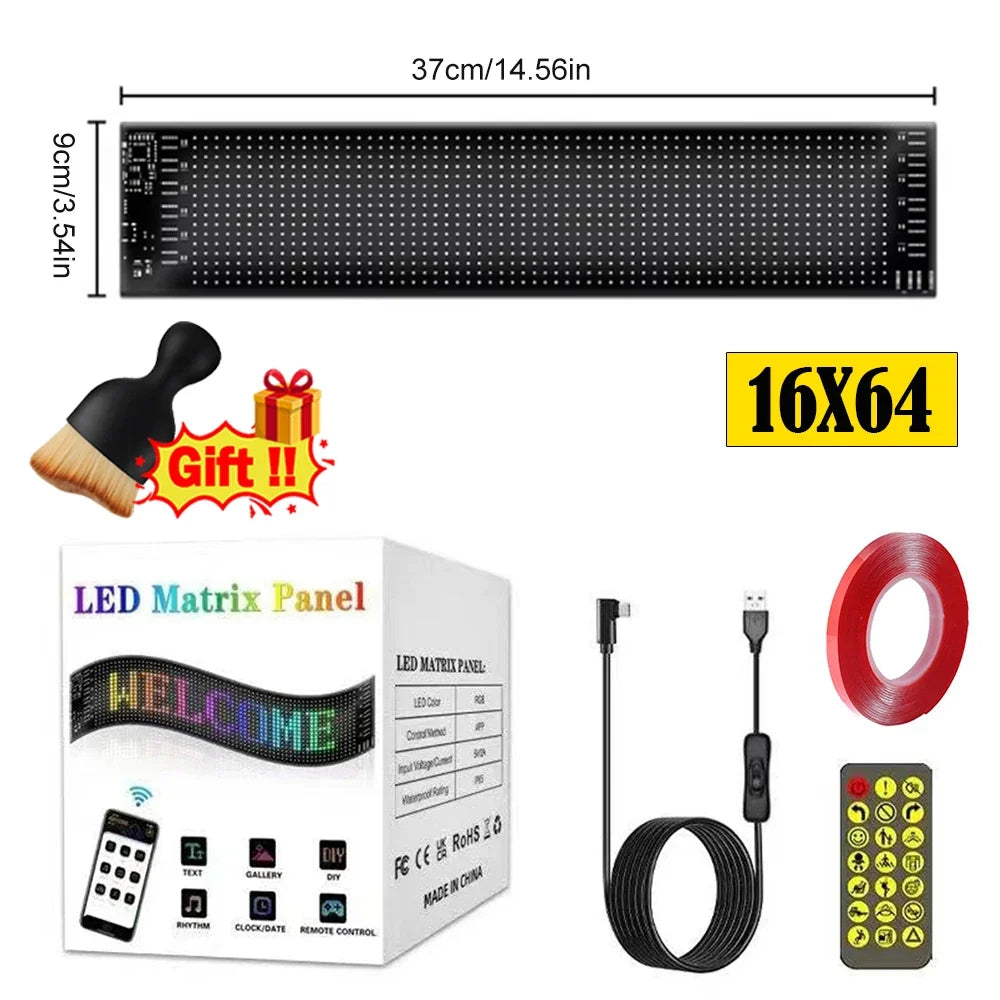LED Truck Devil Eye Matrix Pixel Panel Remote App Control Soft Lighting Graffiti Scrolling DIY Programmable Flexible Screen