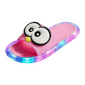 Women Luminous Slippers Funny Big Eyes Cartoon Thick Bottom House Slippers Non-Slip Soft Sole Glow Shoes For Home Outdoor