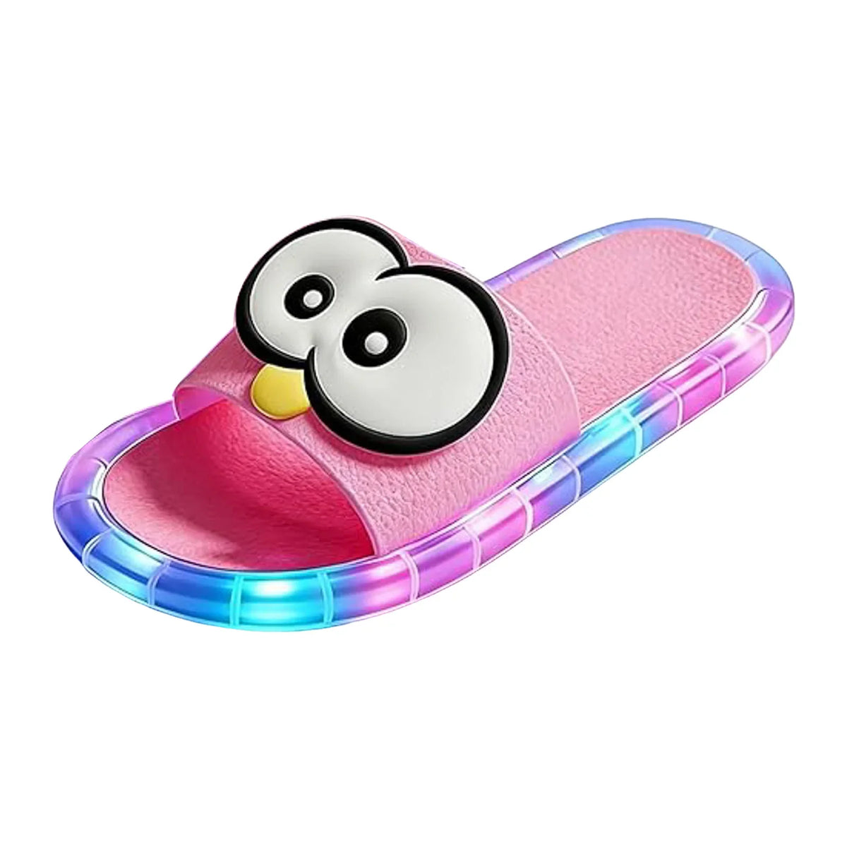 Women Luminous Slippers Funny Big Eyes Cartoon Thick Bottom House Slippers Non-Slip Soft Sole Glow Shoes For Home Outdoor