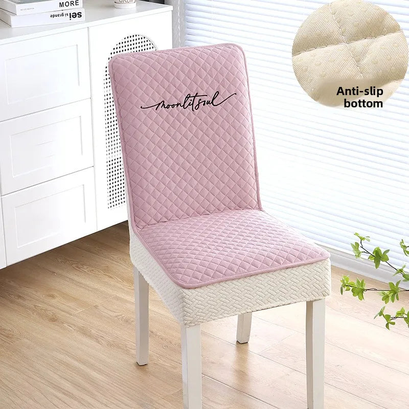 Thickened Cotton Sandwich Anti-slip Chair Cover Universal 2026 High-End Feeling  Cushion Backrest Dining Table  Wood...