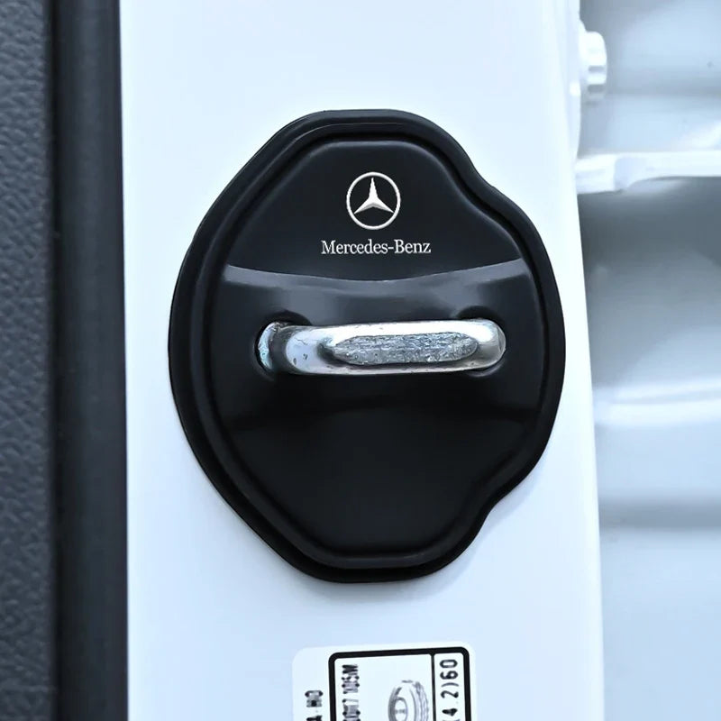 Silicone Car Door Lock Covers Door Anti-Collision Soft Pads for Mercedes Benz B C E S Class A Class C200L GLC GLK CLA GLA