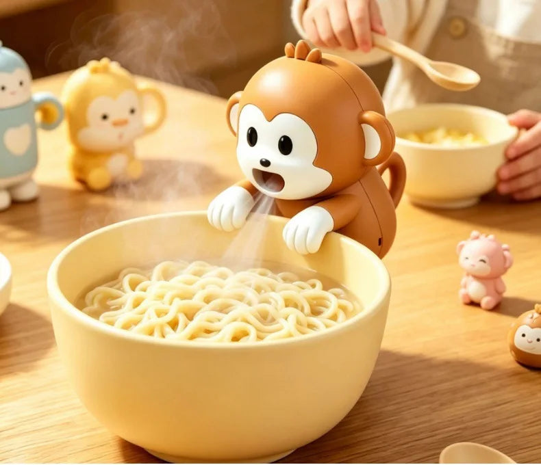 Dinosaur Fan Blowing Cool Rice Cool Soup Handy Tool Cute Elephant Portable Hanging,Hot Water Complementary Food Ornaments Toys