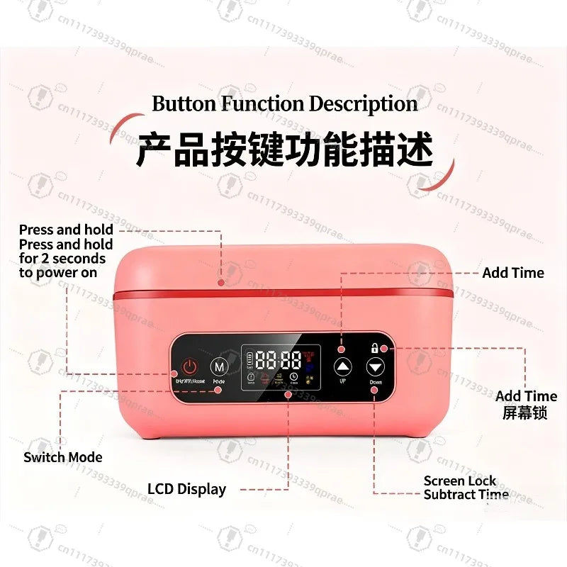 Portable Electric Thermal Lunch Box Rechargeable Heating Bento Box No Water Required For Workplace Daily Use