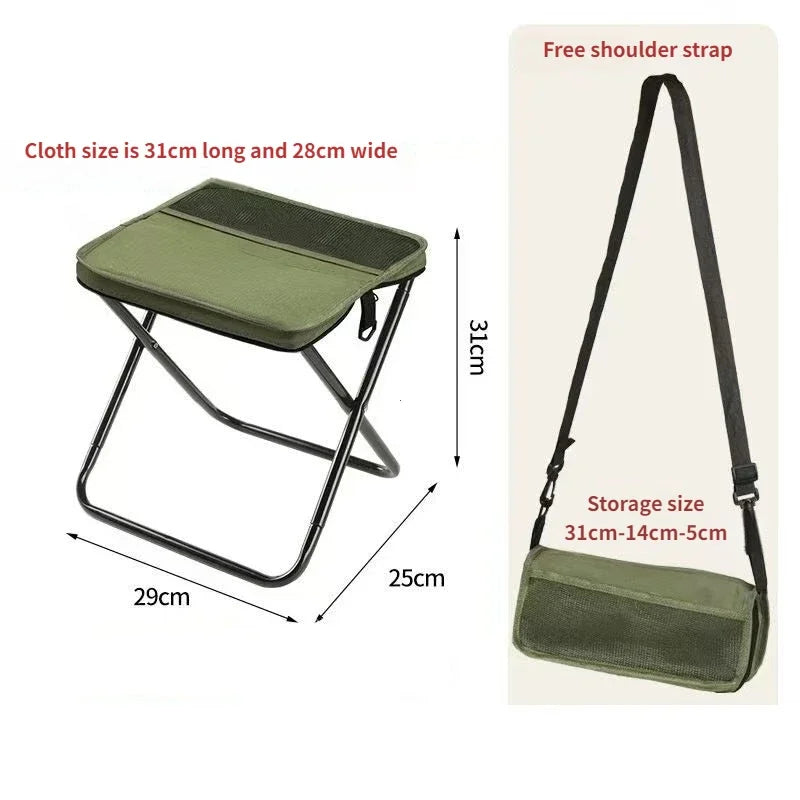 Lightweight Mini Easy Carry Outdoor Chair For Travel For Travel Foldable Backpack Stool Portable Folding Stool With Carry Bag