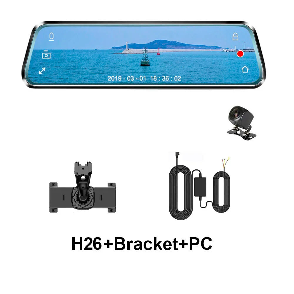 HGDO 10" WIFI Dash Cam Video Recorder Rear View Camera  Mirror FHD 1080P Car DVR Night Vision Auto Driving Recorder Mount Dvrs