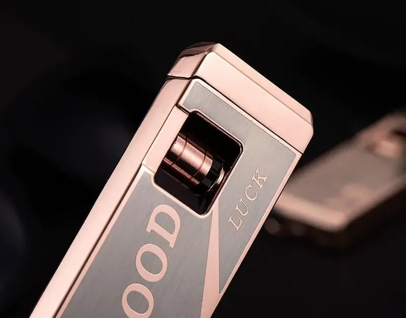 Metal Induction Windproof Red Jet Flame Butane Gas Lighter Creative Touch Roller Battery Ignition Smoking Accessories Gadgets