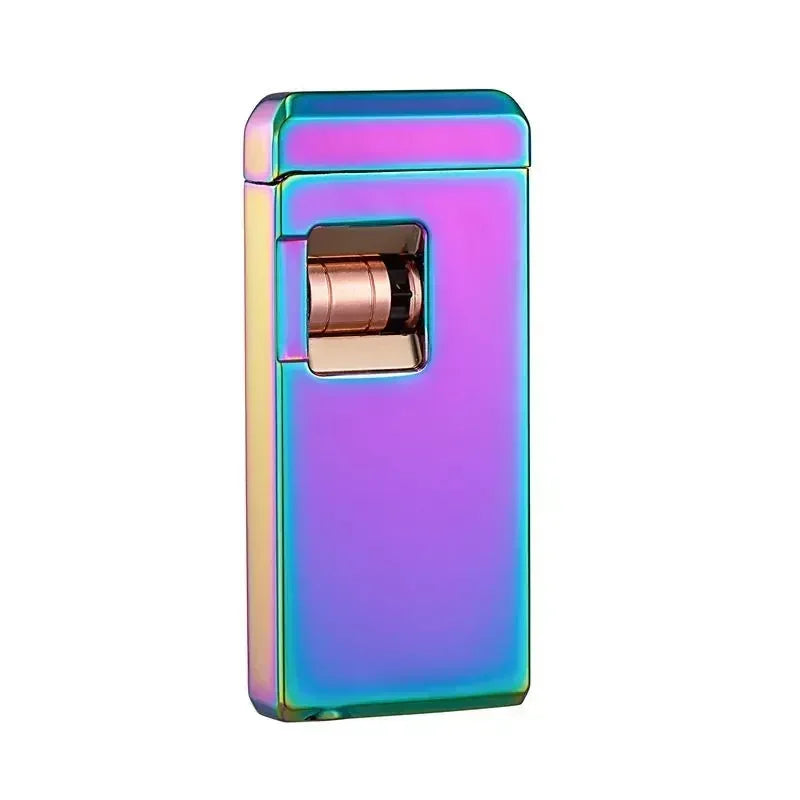 Metal Induction Windproof Red Jet Flame Butane Gas Lighter Creative Touch Roller Battery Ignition Smoking Accessories Gadgets