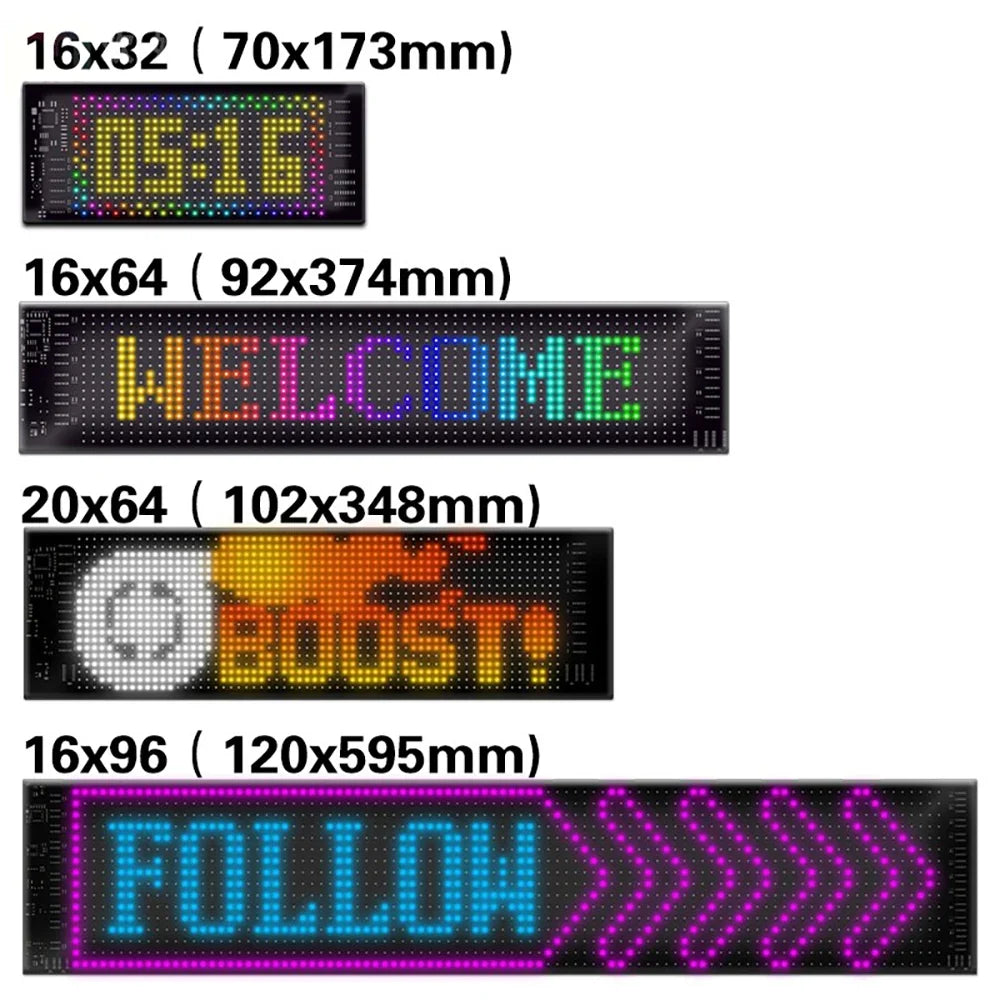 LED Truck Devil Eye Matrix Pixel Panel Remote App Control Soft Lighting Graffiti Scrolling DIY Programmable Flexible Screen
