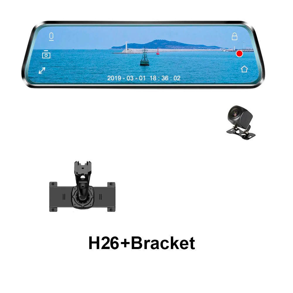 HGDO 10" WIFI Dash Cam Video Recorder Rear View Camera  Mirror FHD 1080P Car DVR Night Vision Auto Driving Recorder Mount Dvrs