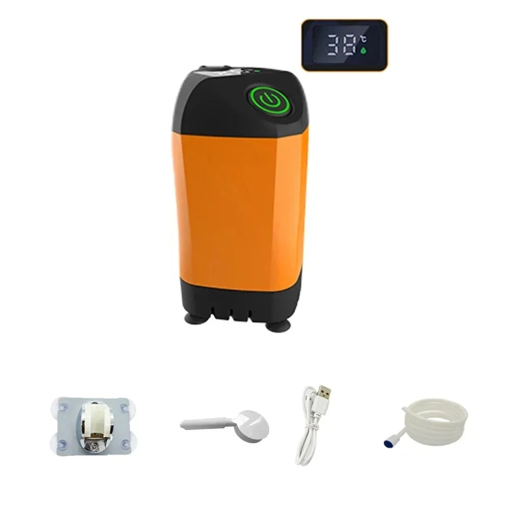 Portable USB Rechargeable High Pressure Waterproof Shower Pump for Camping Beach Hiking Pet Bath Car Wash