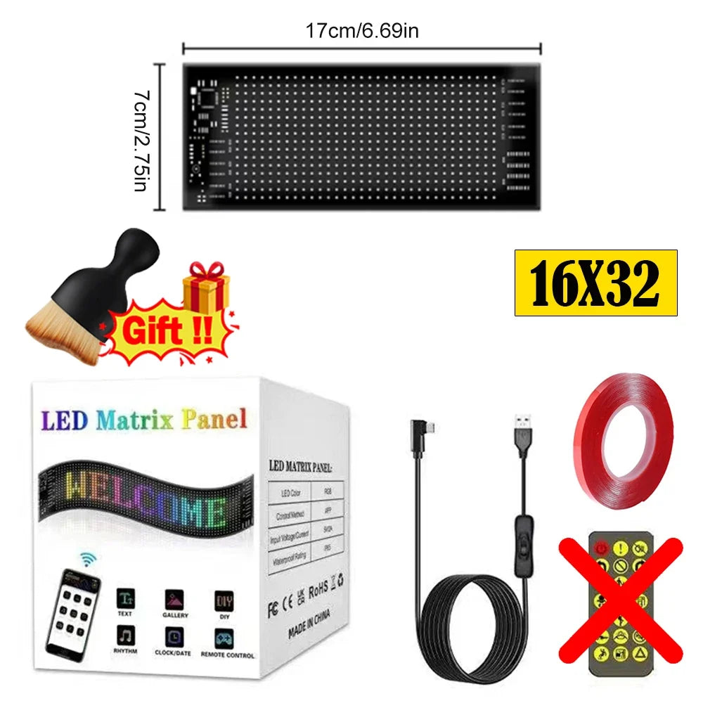 LED Truck Devil Eye Matrix Pixel Panel Remote App Control Soft Lighting Graffiti Scrolling DIY Programmable Flexible Screen