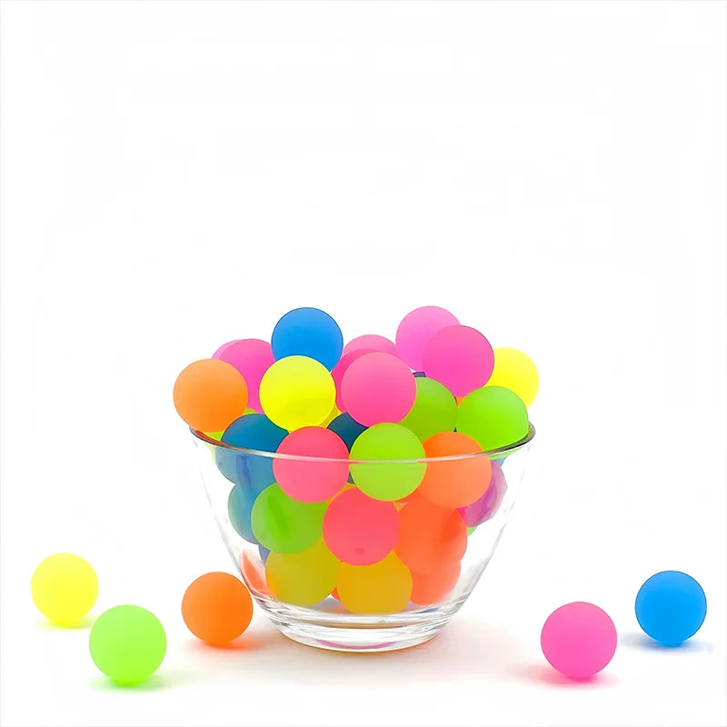 4pcs Glow in the Dark Bouncy Balls Rubber Stress Relief Toys for Kids Birthday Party Favor Valentine Gifts Classroom Prizes