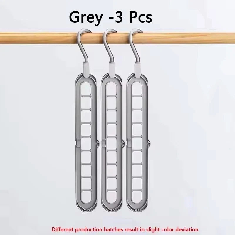 9-Hole Foldable Clothes Hangers Plastic Heavy Duty Space Saving Organizer Hangers For Clothes Home Closet Wardrobe Hanger