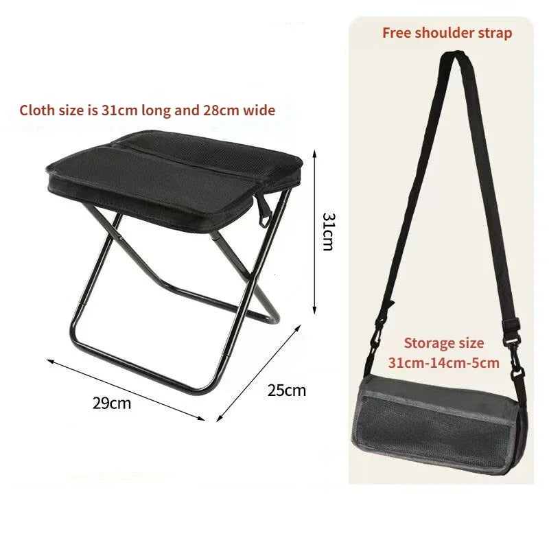 Lightweight Mini Easy Carry Outdoor Chair For Travel For Travel Foldable Backpack Stool Portable Folding Stool With Carry Bag