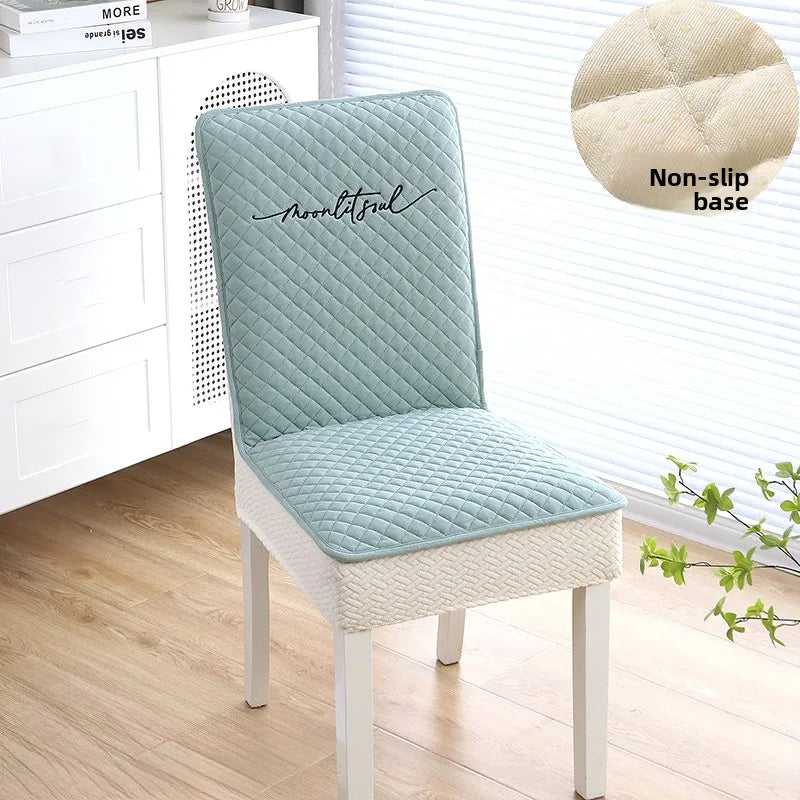 Thickened Cotton Sandwich Anti-slip Chair Cover Universal 2026 High-End Feeling  Cushion Backrest Dining Table  Wood...