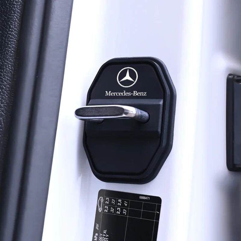 Silicone Car Door Lock Covers Door Anti-Collision Soft Pads for Mercedes Benz B C E S Class A Class C200L GLC GLK CLA GLA