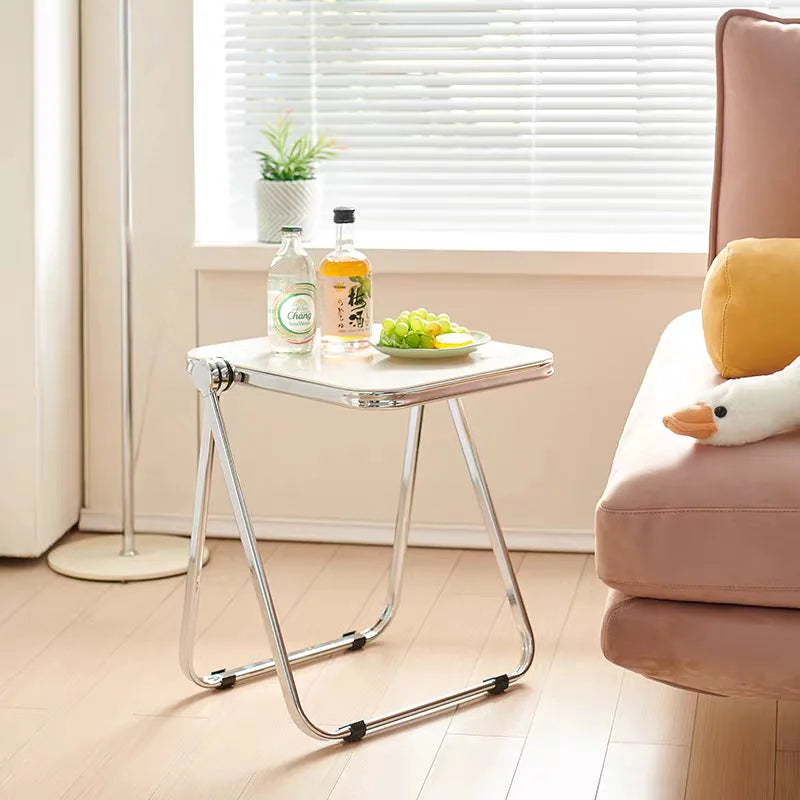 Acrylic Transparent Folding Coffee Table Minimalist Home Thickened Sofa Side Balcony Nordic Luxury Coffee Table for Living Room