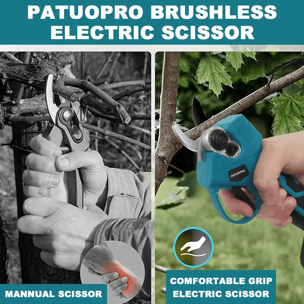 30mm Cordless Brushless Electric Pruning Shears (for Makita 18V batteries) – Power tool for pruning trees and bonsai branches.