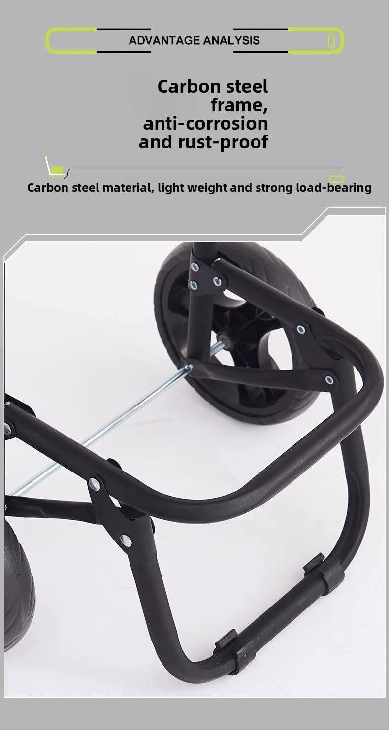 Portable wheeled trolley, climbing three wheeled folding elderly shopping cart, grocery cart, insulated Oxford cloth bag